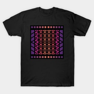 “Dimensional Waves” - V.5 Orange/Purple - (Geometric Art) (Dimensions) - Doc Labs T-Shirt